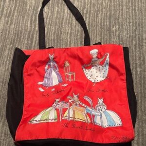 Barnes & Noble Red and Black Literary Tote
